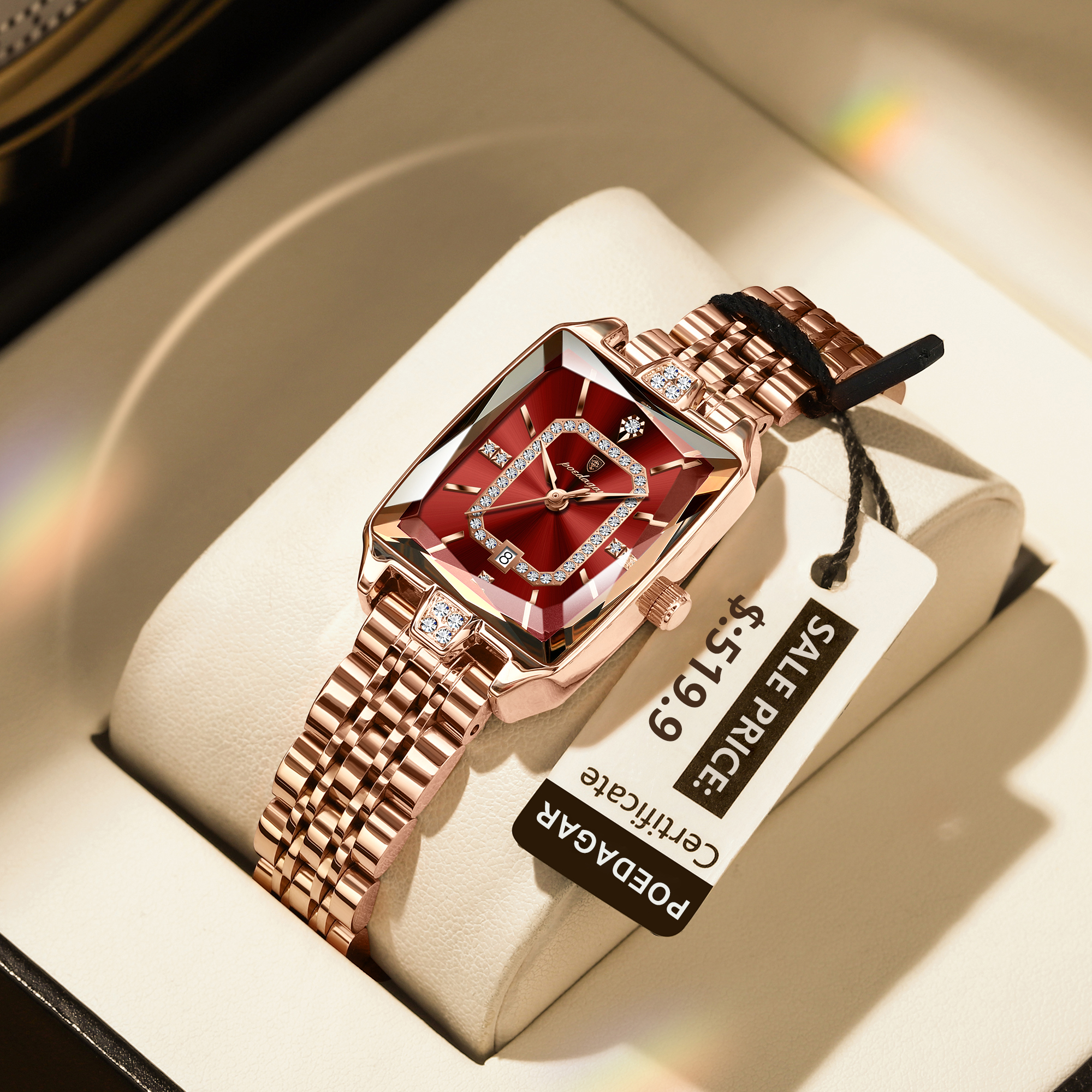 Best Selling Rectangle Watch Womens Stylish Ladies Quartz Design