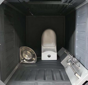 Cabine de douche WC à vidage direct moderne avec matériau HDPE pour usage extérieur - Product Image 3