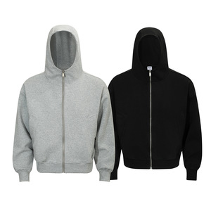 Custom Logo <b>Hoodie</b> Wholesale Blank Zip up Hoodies Unisex Pullover High Quality <b>Mens</b> Oversized Zip up <b>Hoodie</b> - Product Image 1