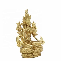 Statue de bouddha tibétain vénère la Tara verte de Guanyin Bodhisattva Sculpture décor à la maison
