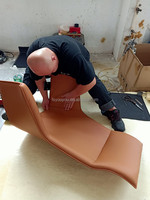 Chaise de bureau de luxe en cuir PU orange à dossier haut, design moderne, directeurs exécutifs, PDG, patrons, chaise élévatrice en cuir synthétique