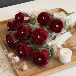 Bouquet artificiel de roses torsadées faites à la main pour femmes, cadeau de Saint-Valentin, cadeau d'anniversaire pour petite amie, fleurs artificielles <span class=keywords><strong>en</strong></span> gros - Product Image 3