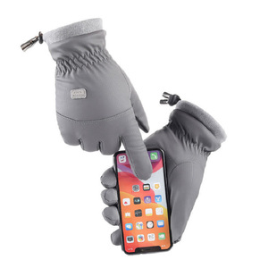 Gants d'hiver pour hommes avec fonction tactile, coupe-vent, imperméables, doublés de polaire épaisse - Product Image 5