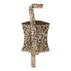 Set di gonna in rete leopardata Set di gilet con strascico a due pezzi da donna Set di due pezzi da donna - Product Image 6
