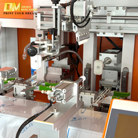 Machine d'impression sérigraphique automatique pour flacons cosmétiques et de parfum de forme spéciale avec positionnement visuel et durcissement UV