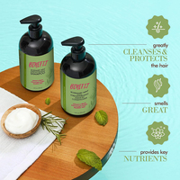 Marque privée Ensembles de shampoing au romarin Après-shampoing pour la chute des cheveux et la croissance des cheveux clairsemés Ensemble de soins pour le traitement des cheveux sans paraben