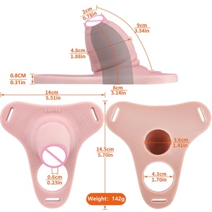 ANOSX Triangular Silicone Real Penis Hollow <b>Dildo</b> Set Strapon Male Cock Cb Lock Sex Toy Couple Transvestite Chastity Penis Cover - Product Image 6