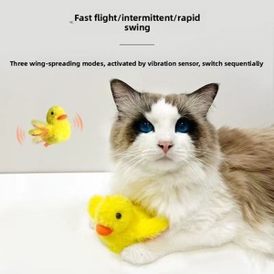 Eco-friendly Pet svolazzante piccolo grasso cinguettio elettrico simulazione uccello suono peluche per gatti-automatico divertente noia sollievo - Product Image 6