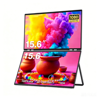 Moniteur triple double écran portable M4 15,6 pouces IPS 1080P ultra-large USB Type-C pour ordinateurs portables, PS4/5, Xbox - Vente en gros