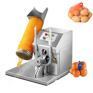 Sealing Clipping Garlic Fruit Bag Vegetables Mesh Packing Net Packaging Machine