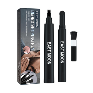 Kit de stylo de remplissage de <span class=keywords><strong>barbe</strong></span> 3 en 1 East Moon avec brosse, outil de façonnage et d'entretien de la <span class=keywords><strong>barbe</strong></span> pour hommes, aspect naturel, logo personnalisé, vente en gros - Product Image 2