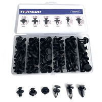 100 pièces Clips de voiture universels attaches en plastique pare-chocs ensemble pousser goupille de retenue Rivet pare-chocs porte garniture panneau attache Clip Kit