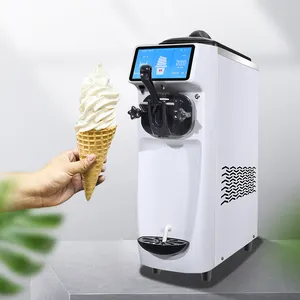Masa üstü yumuşak hizmet taşınabilir dondurma makinesi dondurma makinesi 220v küçük mini yumuşak ev dondurma makinesi evde fiyat üreticisi