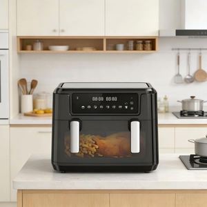 Friteuse à air électrique numérique carrée 10L en plastique, sans huile, four de cuisson classique, économe en énergie, cuisson rapide, pour usage domestique et hôtelier, de fabrication allemande - Product Image 4