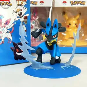 Yüksek kalite toptan 9 adet/takım 10cm PVC Kawaii bebek Eevee Pikachu gift Action eylem oyuncak 10cm kör kutuları için Anime figürleri hediye