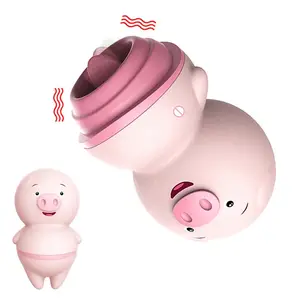 USB Nipple Massager Clitoris Stimulation vibrador para mujer cute sex toy Pink Mini Pig Tongue lick vibrator For Adult woman
