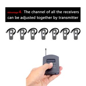 Système audio sans fil pour <span class=keywords><strong>guide</strong></span> <span class=keywords><strong>touristique</strong></span>, émetteur-récepteur portable UHF longue portée, pour musée, usine, visite - Product Image 4