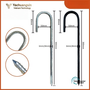 สมอบกโลหะแบบ J-Hook ขนาด 16 นิ้ว สำหรับเต็นท์ ใช้งานกลางแจ้งได้ทุกฤดู - Product Image 2