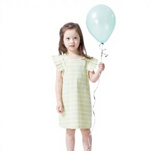 ชุดเดรสเด็กผู้หญิง ODM ลายทาง แขนกุด ทรงเอ ความยาวระดับเข่า ผ้าถัก ระบายอากาศได้ดี เป็นมิตรกับสิ่งแวดล้อม สำหรับเด็กอายุ 2-6 ปี - Product Image 1