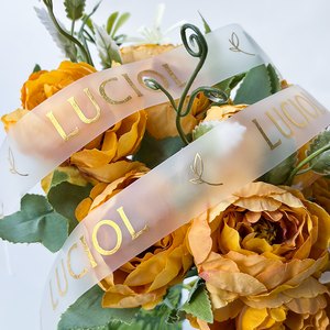 Ruban décoratif souple en TPU semi-transparent avec impression <span class=keywords><strong>de</strong></span> logo personnalisé en gros pour emballage cadeau - Product Image 2