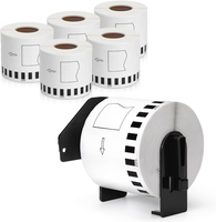 Étiquettes continues compatibles Brother DK22205 DK 22205 DK 2205, papier thermique auto-adhésif, rouleau d'étiquettes pour imprimante Brother
