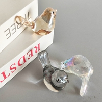 Honneur de cristal fait à la main en verre cristal oiseau Figurine pour la décoration intérieure Figurines à collectionner cadeau pour l'anniversaire de la saint-valentin