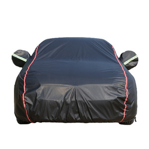 ผ้าคลุมรถกันน้ำสีดำใหม่ผ้าคลุมรถป้องกันด้านนอกที่แข็งแรง - Product Image 1
