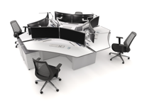 Consoles de salle de contrôle sur mesure KEHUA FUWEI, consoles de salle de contrôle réglables