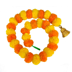 HIPIE handgemachte Seiden-Marigold-Blumentür für Feiertag mexikanische künstliche Schnur indische Hochzeitsblumen Diwali-Dekoration - Product Image 3
