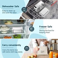 Boîte à lunch hermétique en acier inoxydable pour enfants et adultes, avec couvercles, capacités 600ml, 850ml, 1200ml, 1400ml, idéale pour les collations scolaires