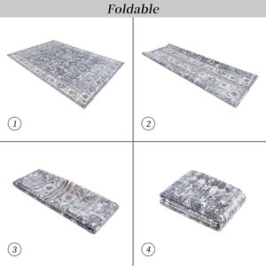 Tappetino per porta della lavanderia con <span class=keywords><strong>tappeto</strong></span> stampato 3d tappetini da cucina Vintage <span class=keywords><strong>grigio</strong></span> lavabili in lavatrice tappetini da cucina personalizzati Boho antiscivolo per corridoio - Product Image 2
