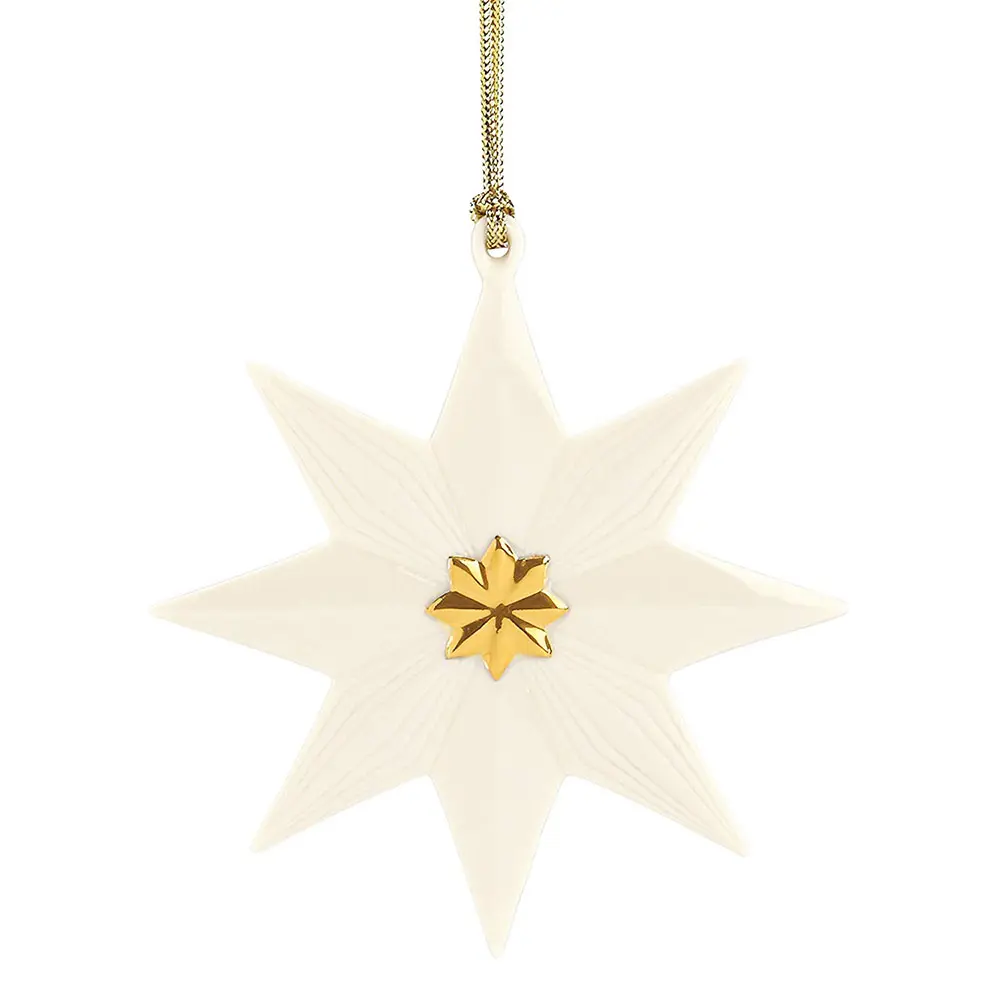 4Pcs <span class=keywords><strong>Bisque</strong></span> <span class=keywords><strong>Keramische</strong></span> Center Gold Little Star <span class=keywords><strong>Kerst</strong></span> Decoratieve Opknoping Ornament