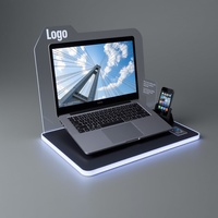 Supports d'exposition personnalisés pour ordinateur portable, tablette, avec éclairage LED, en acrylique, pour magasin de détail
