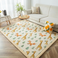 Home Textile Thickened Soft Coral Velvet Eco Friendly Cushioned Non-Slip Backing Low Pile Carpet for Living Room