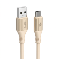 Câble de charge USB-A vers Type-C couleur Or Champagne pour Smartphone, Tablette, Batterie Externe, Ordinateur Portable, Voiture, Maison, Voyage