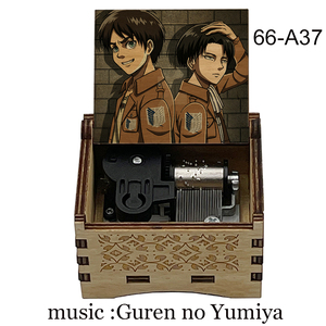 กล่องดนตรีไม้ลายอนิเมะ กลไกไขลานอัตโนมัติ เพลง <span class=keywords><strong>Guren</strong></span> No Yumiya ของขวัญสำหรับเด็กและเพื่อน - Product Image 4