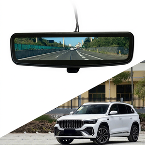 Rétroviseur DVR avec écran tactile HD IPS de 9,2 pouces, CarPlay sans fil, Android Auto, double objectif 1080P, aide au recul - Product Image 1