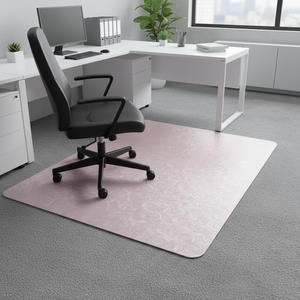 مكتب وردي للأرضيات الخشبية الصلبة ، حصائر مانعة للانزلاق للكرسي الدوّار ، كمبيوتر كبير من من من من من من من من من من - Product Image 1