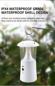 Nouvelle lanterne de camping portable rechargeable en tungstène à 12 LED avec 3 modes pour la randonnée en plein air, les tentes et les lampes suspendues - Product Image 5