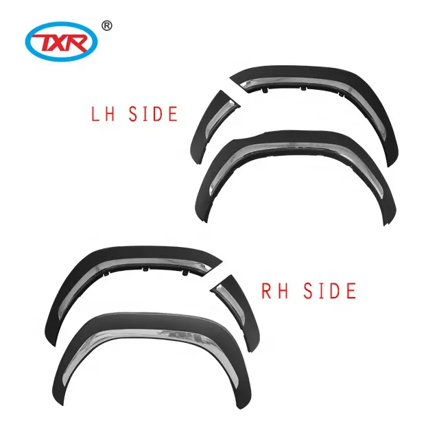 สำหรับใหม่ HILUX Rocco Auto Fender Flares ฝาครอบบังโคลนรถยนต์สีดำ TXR