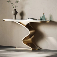 Table console moderne en métal, style luxe léger haut de gamme, simple, pour salon, véranda, couloir