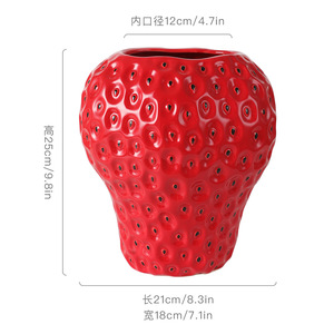 <span class=keywords><strong>Maceta</strong></span> de Cerámica Hecha a Mano al 100% Estilo Europeo con Forma de Fresa <span class=keywords><strong>Roja</strong></span> para Decoración de Jardín y Hogar - Product Image 4