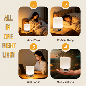 Three <strong>Color</strong> Light Mode <strong>Night</strong> Light Rechargeable 1200 Mah Battery Bedside Lamp with Pencil Holder and Phone <strong>Stand</strong> Function - Product Image 2