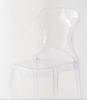 Chaises sans accoudoirs STG modernes européennes et américaines en acrylique transparent pour salle à manger, salon et banquets