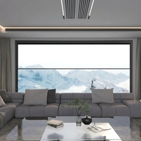 Fenêtres coulissantes de balcon extérieures de cuisine haut de gamme, intelligentes, modernes, à cadre en aluminium, insonorisées, en fibre de verre, grandes, doubles, en verre trempé