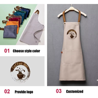 Tablier de Serveur Imperméable Personnalisé avec Logo, pour Chef, Boulanger, Barbier, Lavable en Machine, avec Poche, pour Adulte