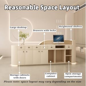 2025 thiết kế mới nhỏ sang trọng phía trước bàn Salon Spa tiếp tân bàn hiện đại truy cập cho Thẩm mỹ viện và thanh - Product Image 5