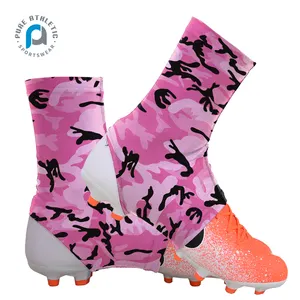 PURE Pink camouflage full printing wholesale spats elastic washable custom cycling football cleat cover