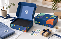 Carton d'expédition en papier kraft écologique, recyclable, grand format, portable, haut de gamme, avec logo personnalisé, impression quadricolore, revêtement UV
