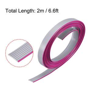 Cable plano IDC Uxcell de 2 m, paso de 1,27 mm, 8 pines, gris, para conexión JTAG ISP - Product Image 2